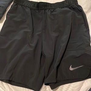 Black Nike workout shorts